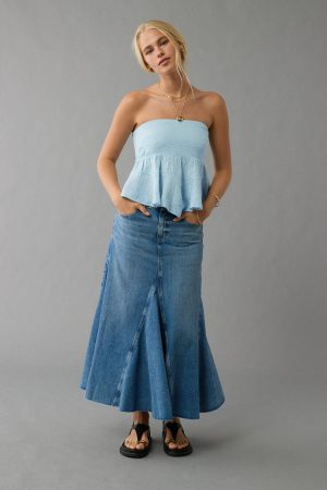 AE Embroidered Babydoll Tube Top