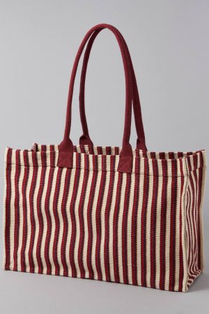 AE Oversized Striped Tote Bag