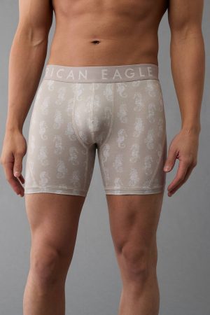 AEO Men's Seahorse Stamp 6" Flex Boxer Brief