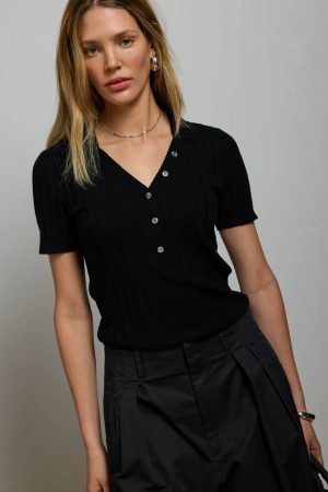 AE77 Premium Wool-Silk Blend Polo Shirt