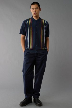 AE Pride Weekend Button-Up Sweater Polo Shirt