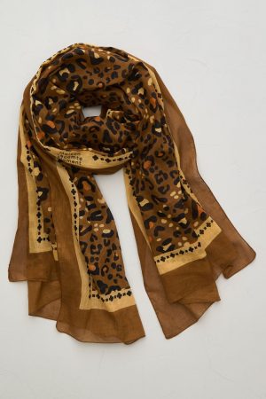 Maison Lecomte Large Léo Camel Pareo Scarf